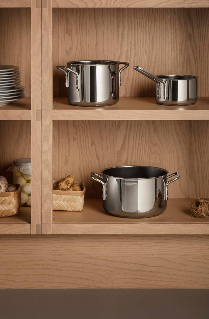 Eva Trio | Stainless Steel Topf 2,2 l 16 cmkeramischer Slip-Let®-Antihaftbeschichtung | Geeignet für