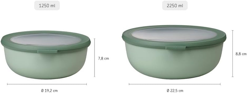 Mepal - Multi Bowl Cirqula Round - Vorratsdose mit Deckel - Geeignet als Luftdichte Aufbewahrungsbox