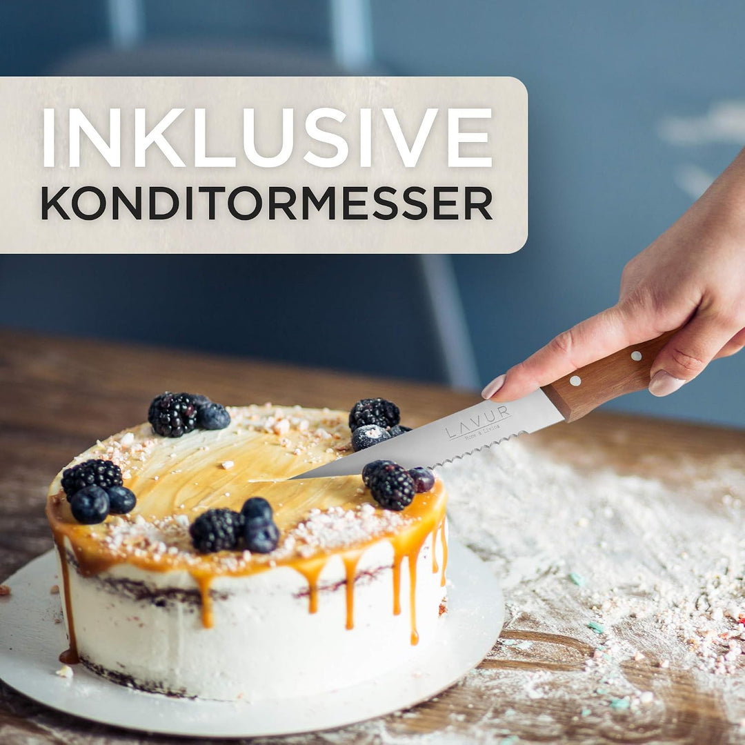Tortenring - Backform im 3er Set aus Tortenring, Kuchenretter und Küchenmesser - hochwertiges Design
