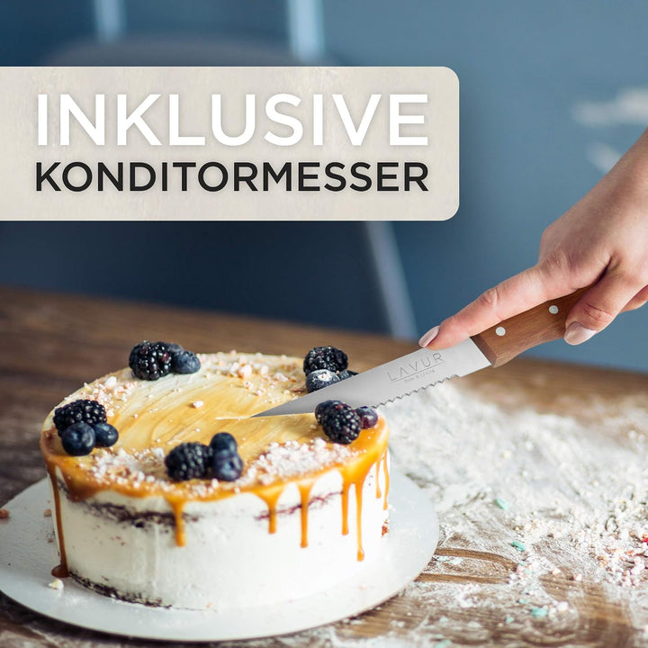 Tortenring - Backform im 3er Set aus Tortenring, Kuchenretter und Küchenmesser - hochwertiges Design
