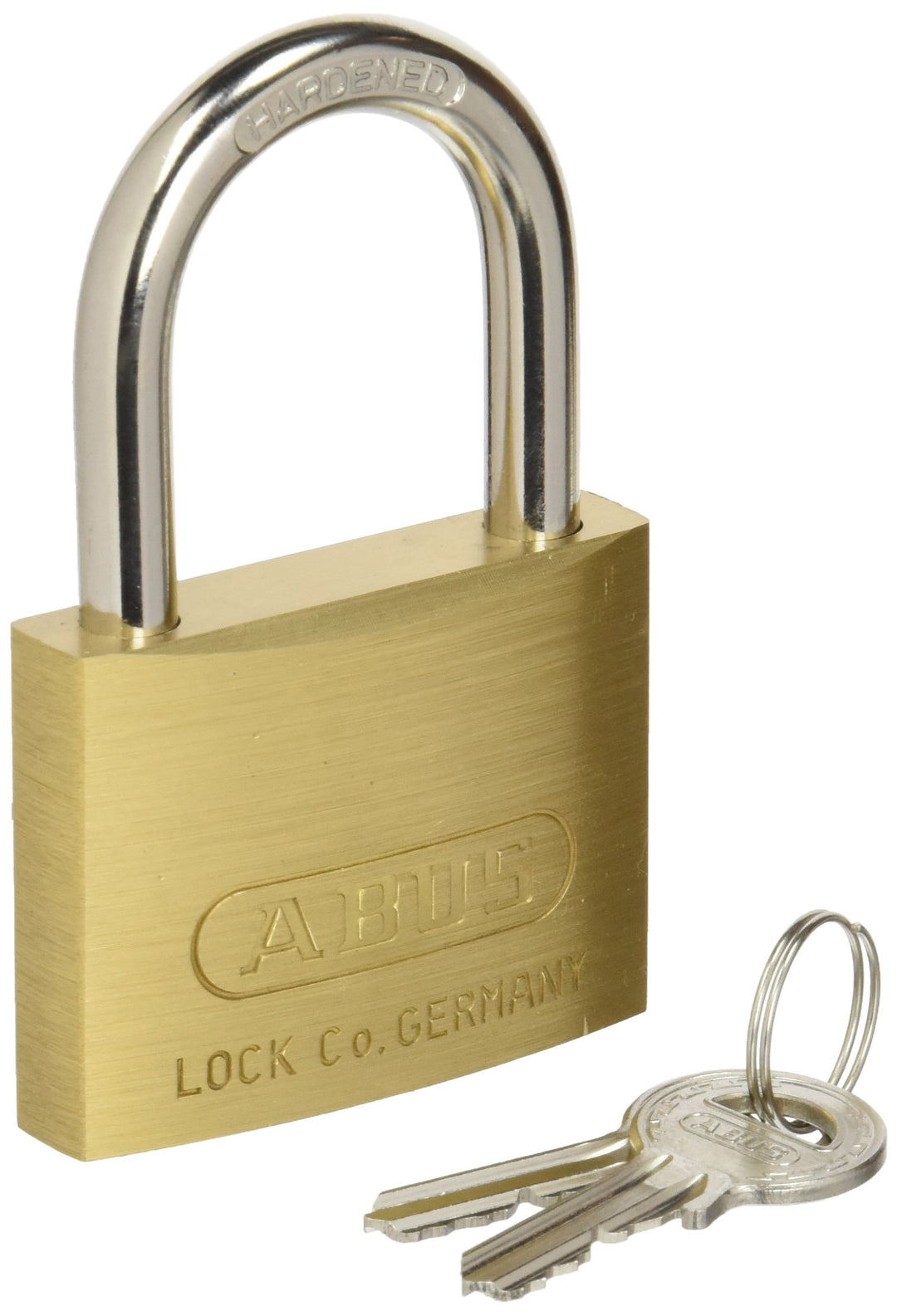 ABUS 35107 Vorhängeschloss mit Schlüssel, Messing, 30 mm, modernes) 60 mm Standardbügel, 60 mm Stand