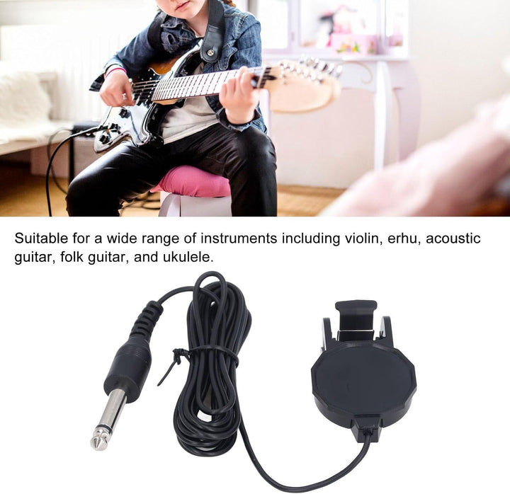 Gitarren-Clip-On-Tonabnehmer, Kunststoff-Tonabnehmer für Akustikgitarre, Professioneller Folk-Gitarr