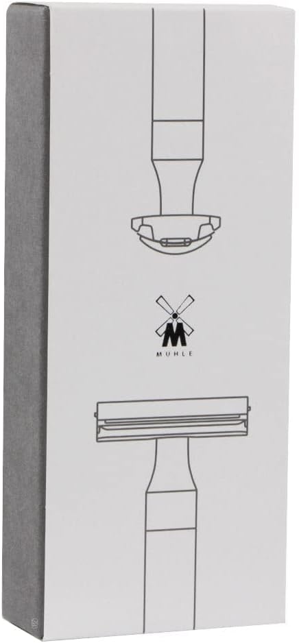 MÜHLE Rocca traditioneller Sicherheitsrasierer - Rasierhobel Jet-Black geschlossener Kamm - schwarze
