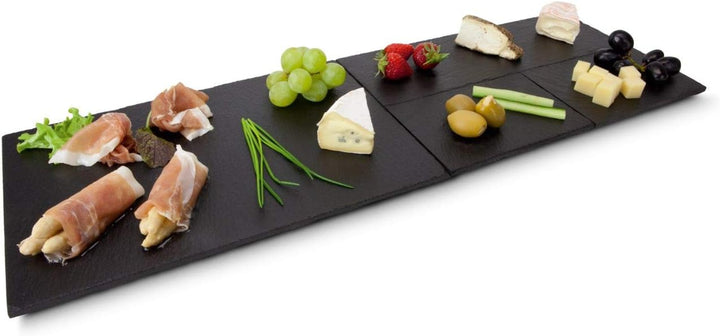 ROMINOX Geschenkartikel Schieferplatten-Set // Tapas Ardesia – 4-teilig, lasierte, unempfindliche Sc