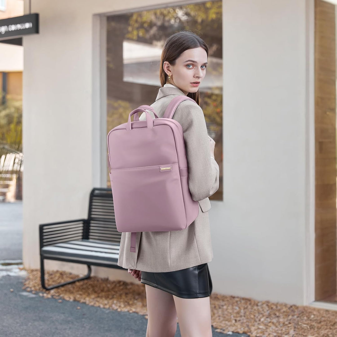 Schlanker Laptop-Rucksack für Damen, leichter Business-Rucksack für Damen, Computertasche, Geldbörse