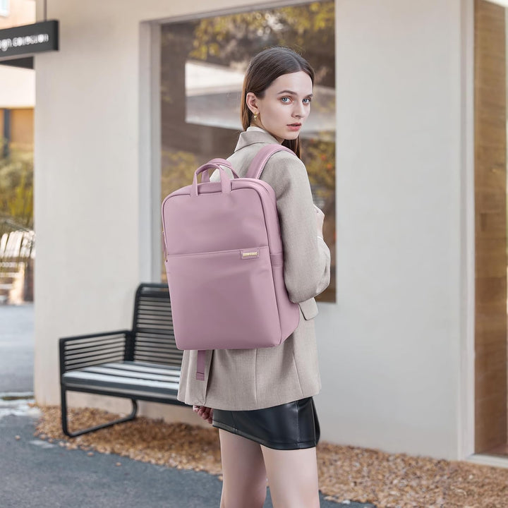 Schlanker Laptop-Rucksack für Damen, leichter Business-Rucksack für Damen, Computertasche, Geldbörse
