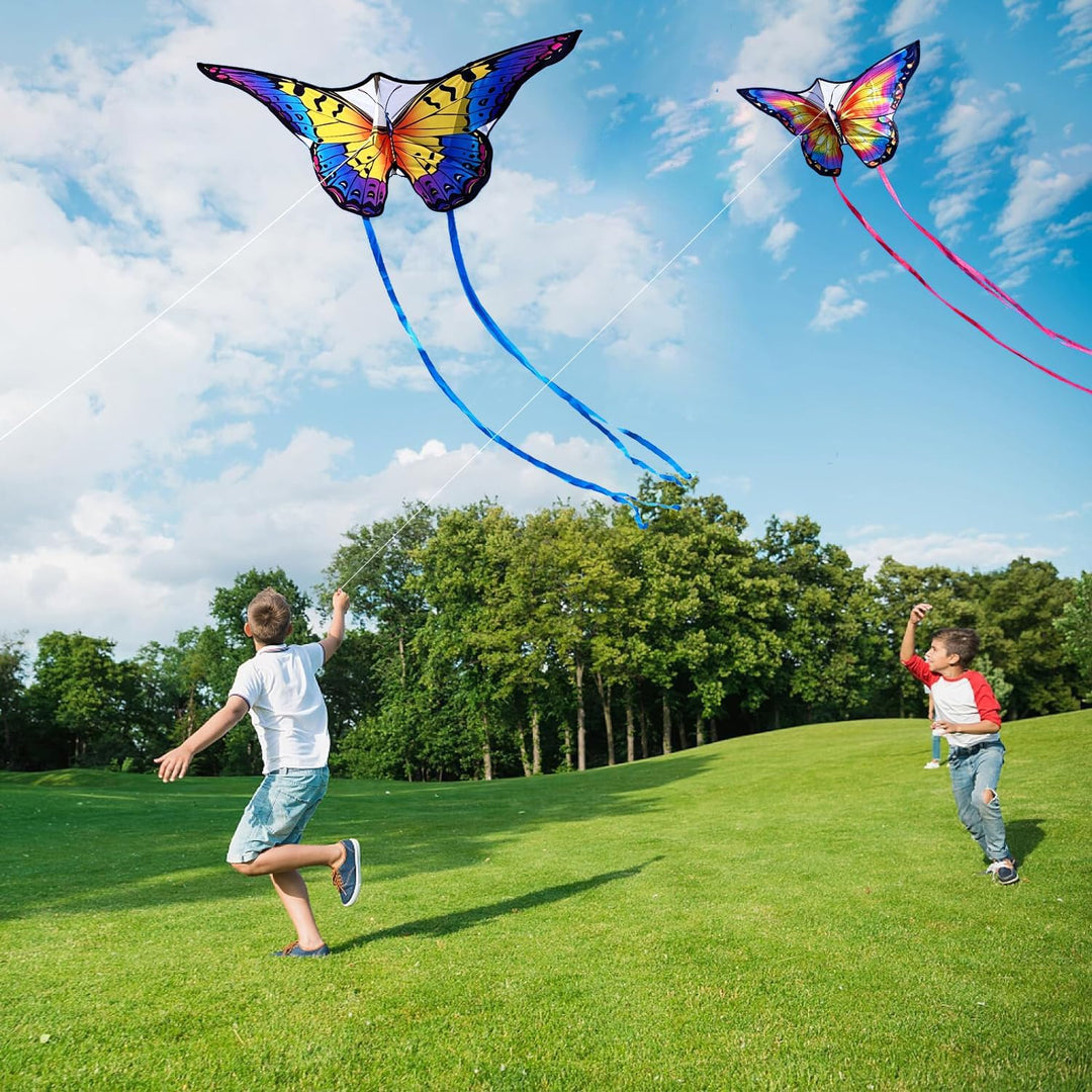 HONBO Schmetterling Drachen Butterfly Kites, flugdrachen für Kinder und Erwachsene,120x95cm with Lon