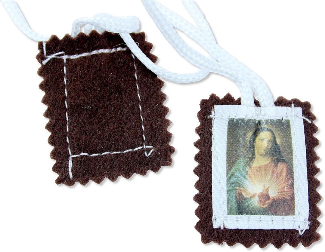 Schädel aus Stoff Unserer Lieben Frau vom Karmel - 3 x 2,5 cm - Set 10 Stück (klein) Piccola, Piccol