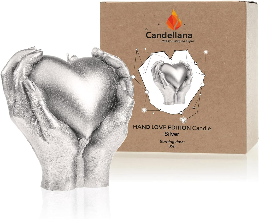 Candellana Hand LOVE Edition Kerze - Kerze für Valentinstag -Valentinstag Kerzen - Geschenkidee - Ke