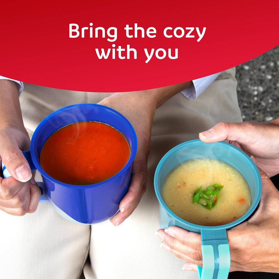 Sistema Heatables Microwave Soup Mug &amp; Noodle Mug | 660ml &amp; 1.15L | Leakproof Meal Prep Containers w