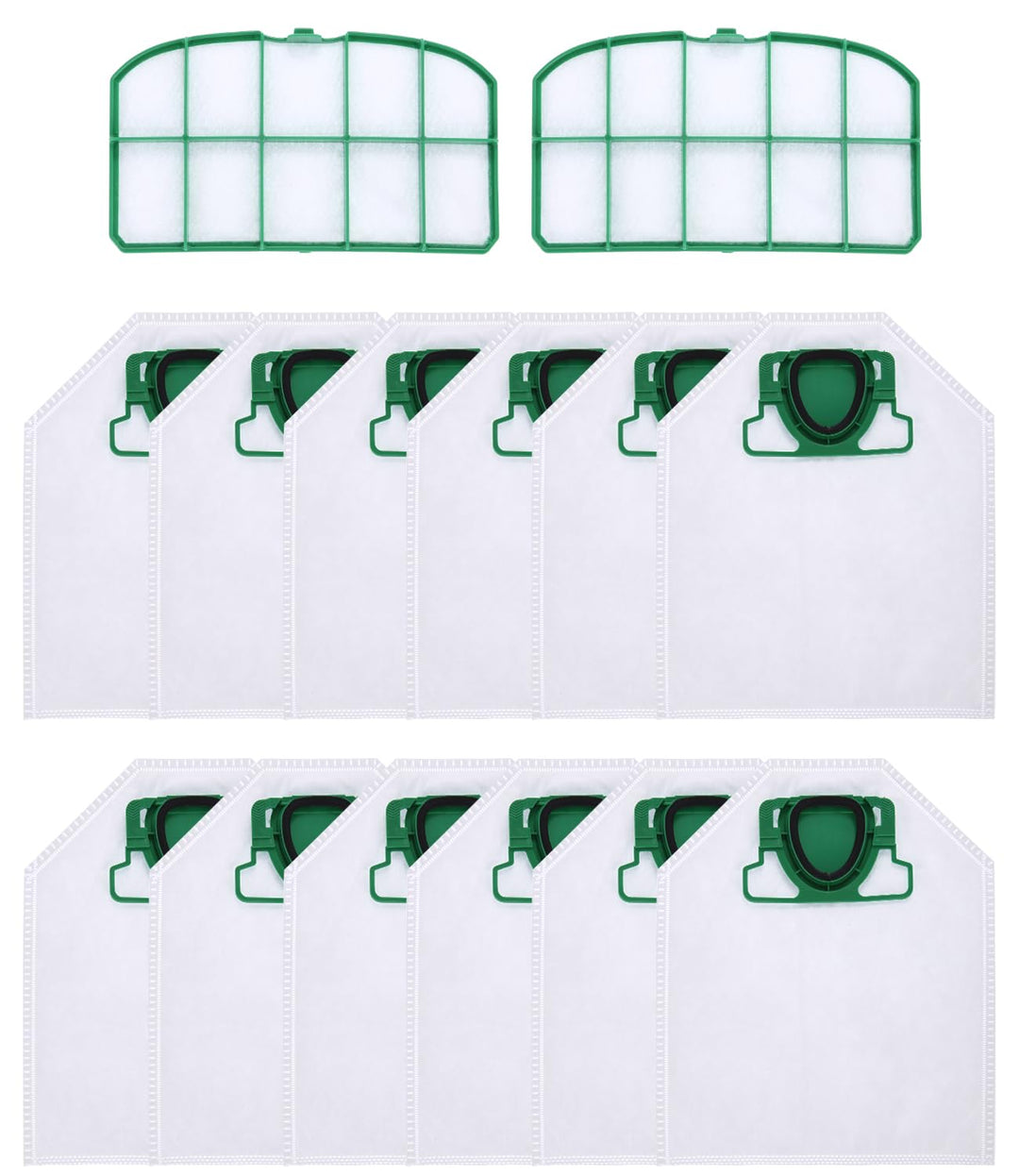 10 Staubsaugerbeutel für Vorwerk Kobold VK200 FP200 Absaugstation mit 2 HEPA-Filtern, Premuim Qualit