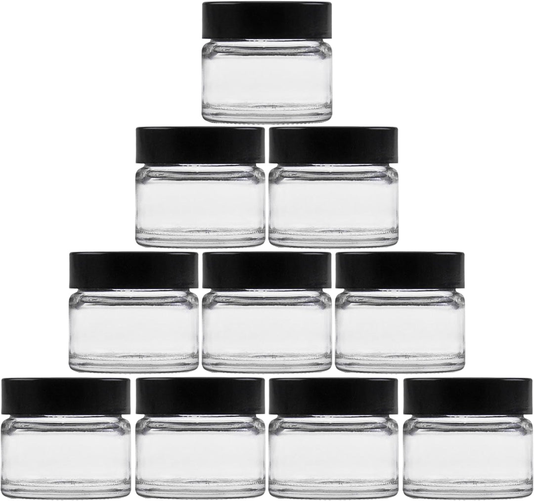 10 x Mini Glas-Tiegel 15ml, leere Cremetiegel Cremedosen aus Glas