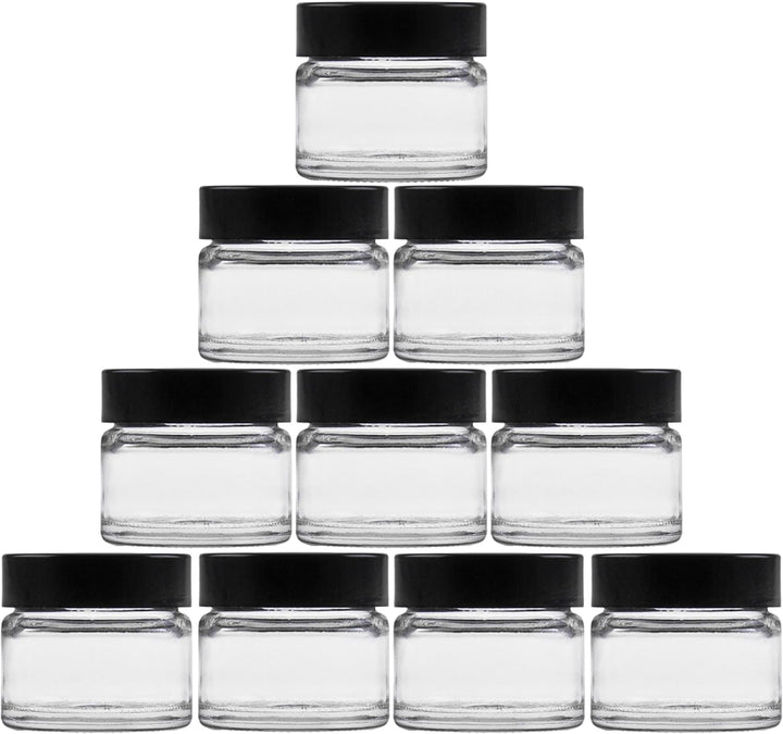10 x Mini Glas-Tiegel 15ml, leere Cremetiegel Cremedosen aus Glas