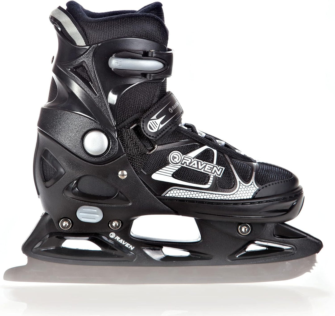 RAVEN 2in1 Schlittschuhe Inline Skates Inliner für Kinder und Erwachsene verstellbar, Spirit Black/W