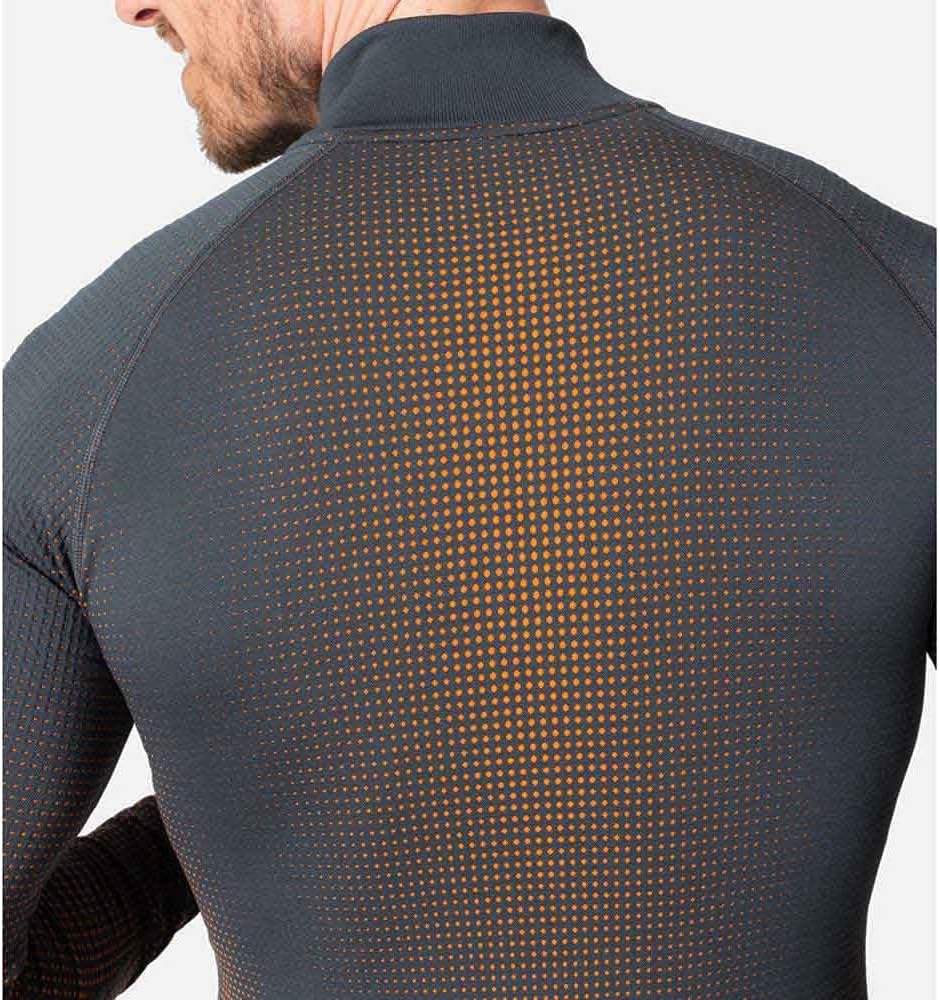 Odlo Herren Performance Warm Eco_196222 Funktionsunterwäsche Langarm Shirt mit Reissverschluss L Ind
