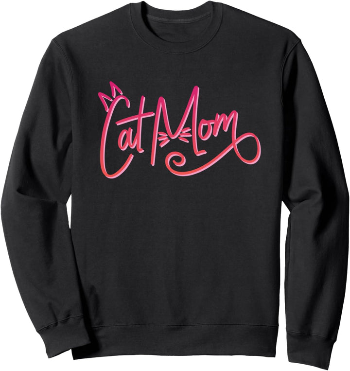 Cat Mom Katzenmutter | Süsser Spruch in Handschrift Sweatshirt