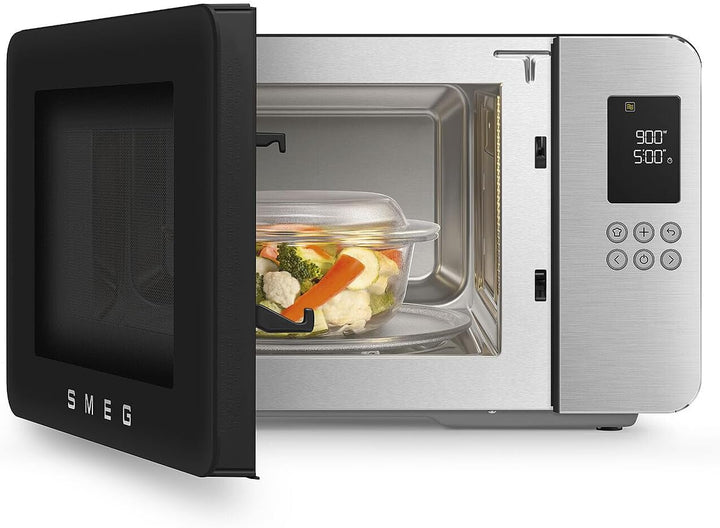 Smeg Forno a Microonde con grill MOC01BLMEU Schwarz, Schwarz