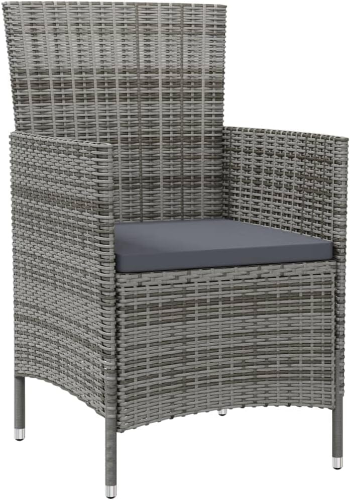 vidaXL 2X Gartenstuhl mit Kissen Gartensessel Essstuhl Stuhl Sessel Terrassenstuhl Balkonstuhl Garte
