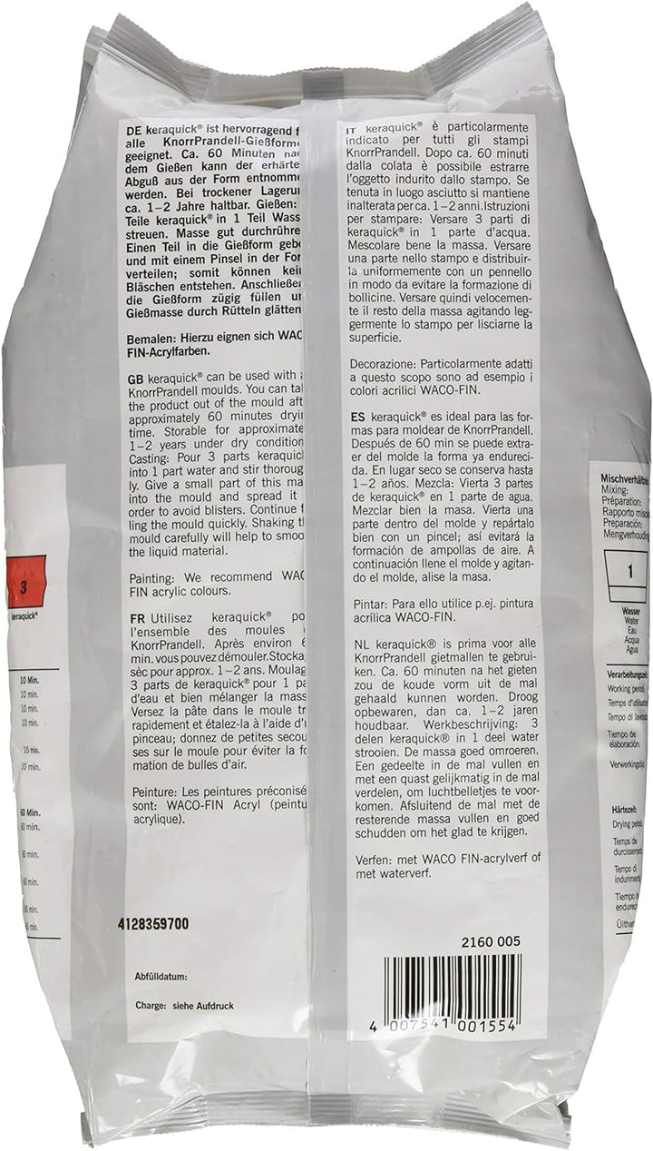 Knorr Prandell 212160005 keraquick Giessmasse 5 kg Weiss