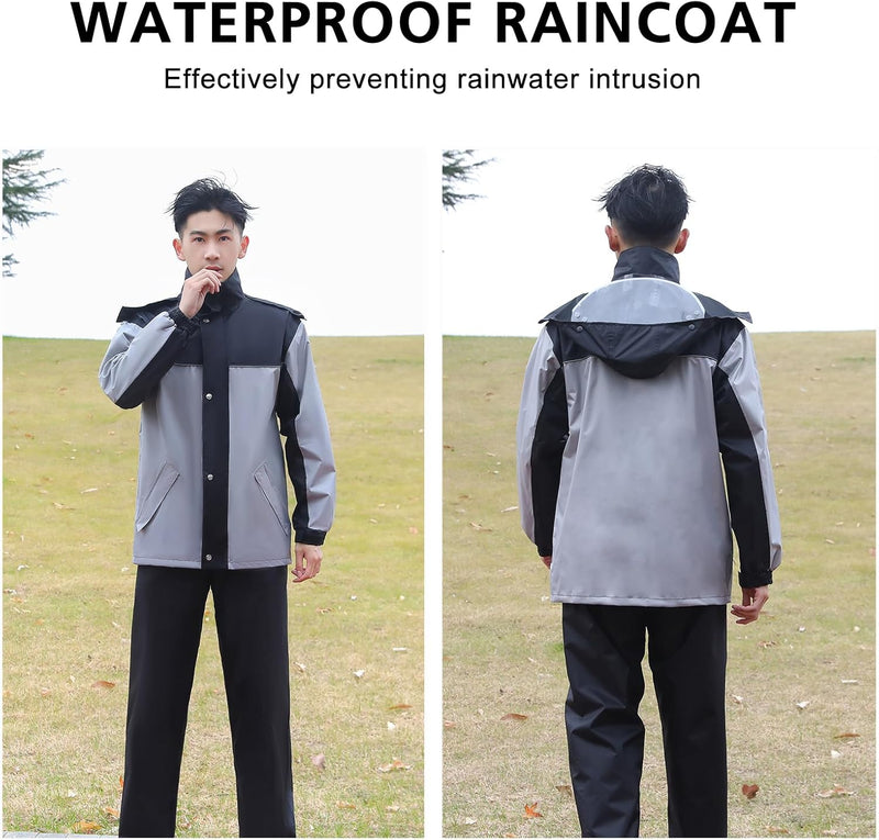 Ynport Crefreak Wasserdichte Regenanzüge für Herren Outdoor Arbeit Regenjacke und Hose Unisex Regena