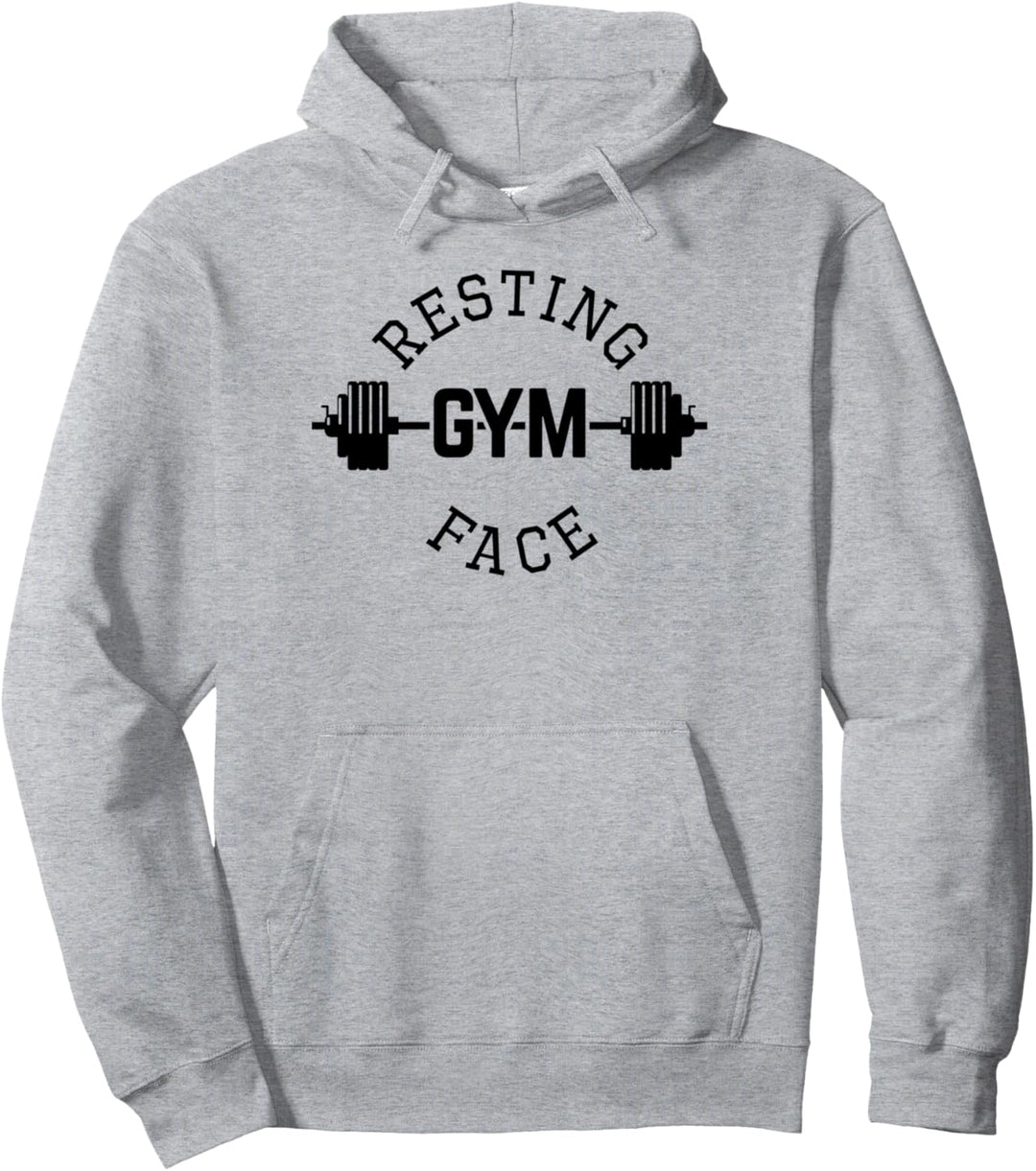 Lustiges Gewichtheben, Bodybuilding, Workout, Ruhe, Fitnessstudio, Gesicht. Pullover Hoodie