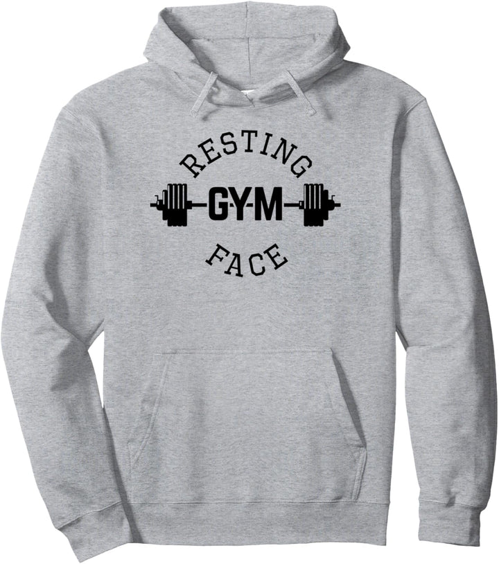 Lustiges Gewichtheben, Bodybuilding, Workout, Ruhe, Fitnessstudio, Gesicht. Pullover Hoodie