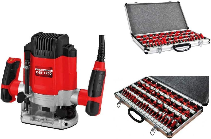 HOLZMANN Elektrische Fräsmaschine OBF 1200 Variabel + Set 50 Fräsen OFS 50