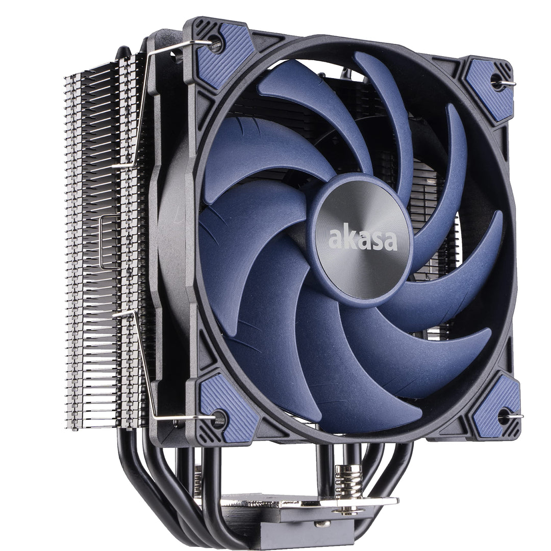 Akasa Alucia H4, CPU Kühler mit 120mm PWM Lüfter, 4 Kupfer Heatpipes Prozessorlüfter, 185W TDP, inkl