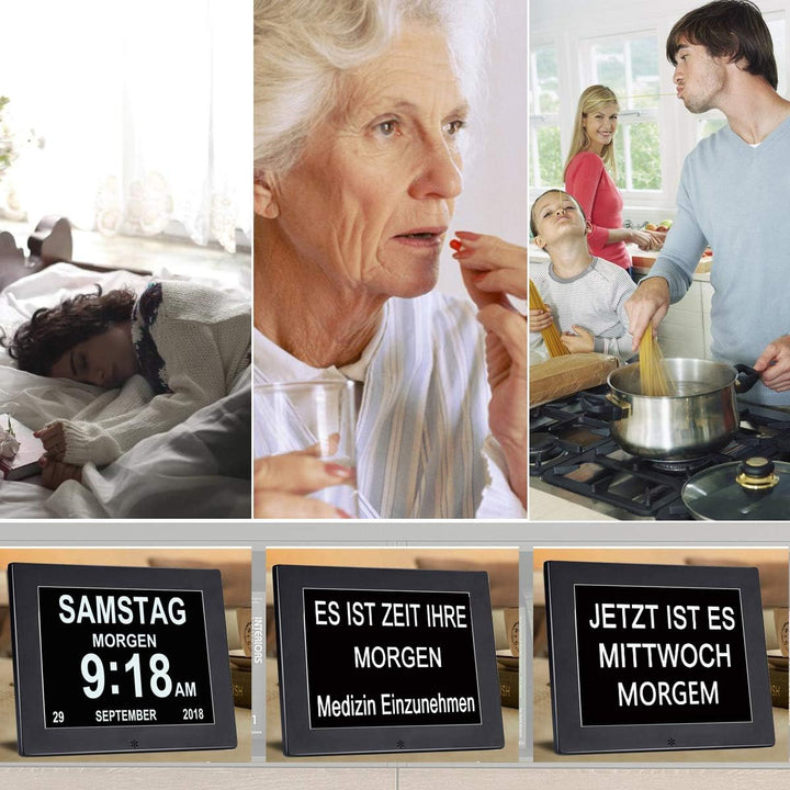 Digital Wecker, Digitaler Kalender Tag Uhr Für, Demenz, sehschwachen Gelesen Werden, Kinder, Seniore