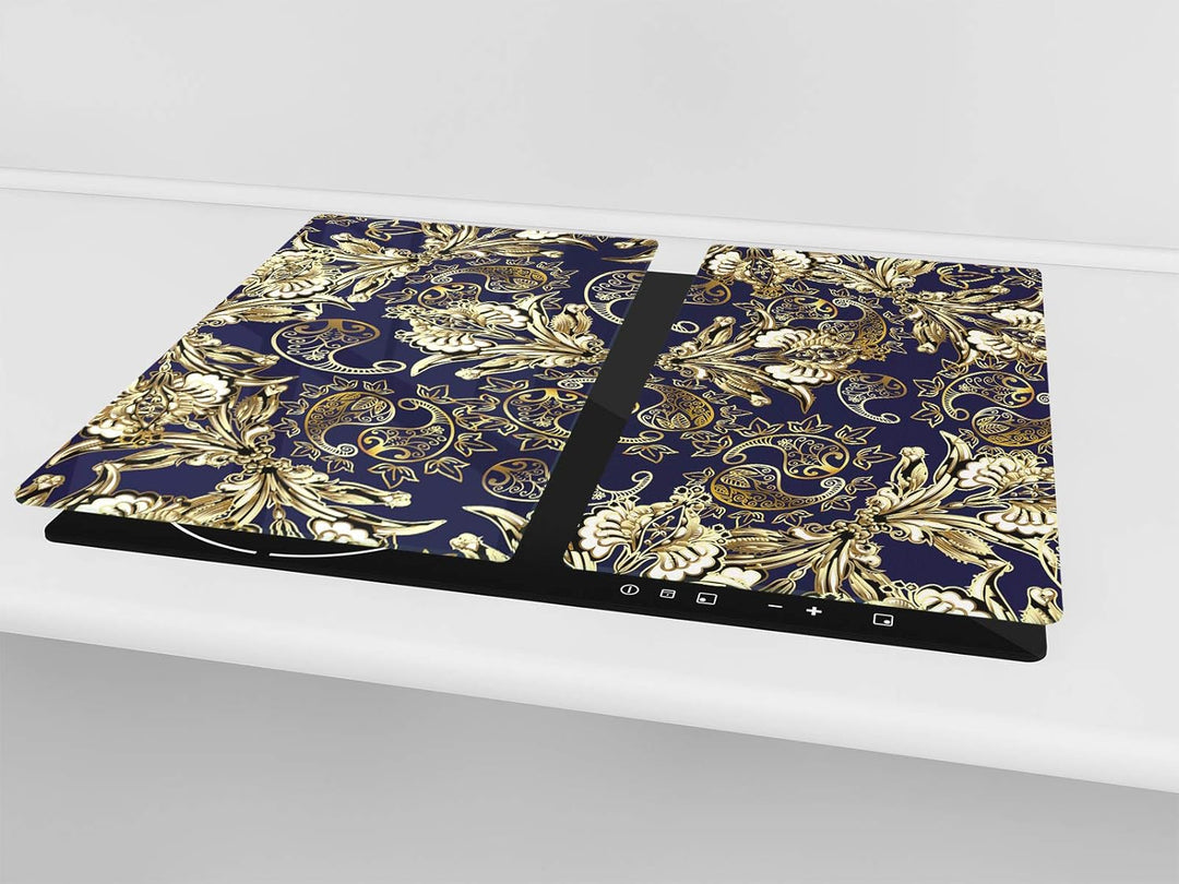 Küchenbrett aus Hartglas und Induktionskochplattenabdeckung – Schneideplatten SINGLE mit 60 x 52 cm