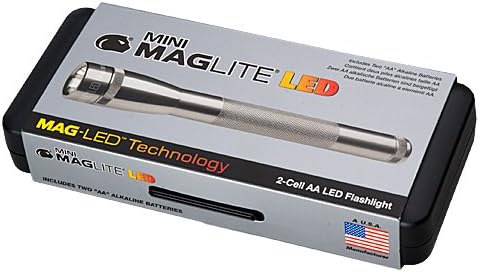 Mag-Lite SP22097F Mini Maglite 2AA Multimode Hochleistungs-LED-Taschenlampe, 17 cm titan-grau inkl.