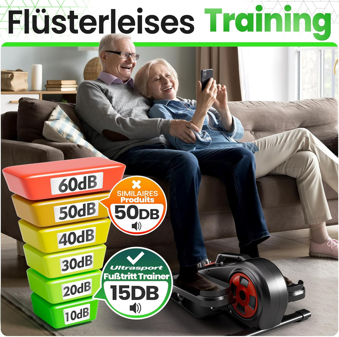 Ultrasport Stepper für Zuhause: Rutschfester Up-Down Swing mit LCD Display und 8 Stufen, Fitness Ste