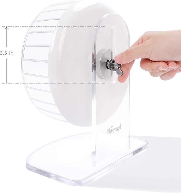 Niteangel Super-leise Hamsterräder - Leise Spinner-Hamsterräder mit verstellbarem Ständer für Zwergh