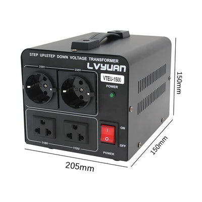 Yinleader 1500W 230V bis 110V USA Spannungswandler Ringkern-Transformator 1500 Watt - In: 110V oder