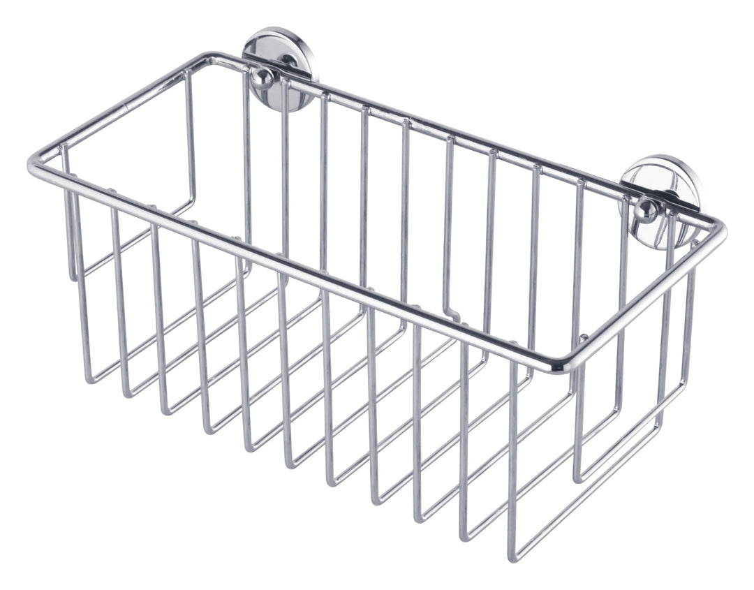 tesa baath Plus Duschablage Chrom, extratiefer Boden, inkl. Klebelösung, 117mm x 250mm x 125mm Ablag