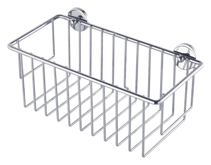 tesa baath Plus Duschablage Chrom, extratiefer Boden, inkl. Klebelösung, 117mm x 250mm x 125mm Ablag
