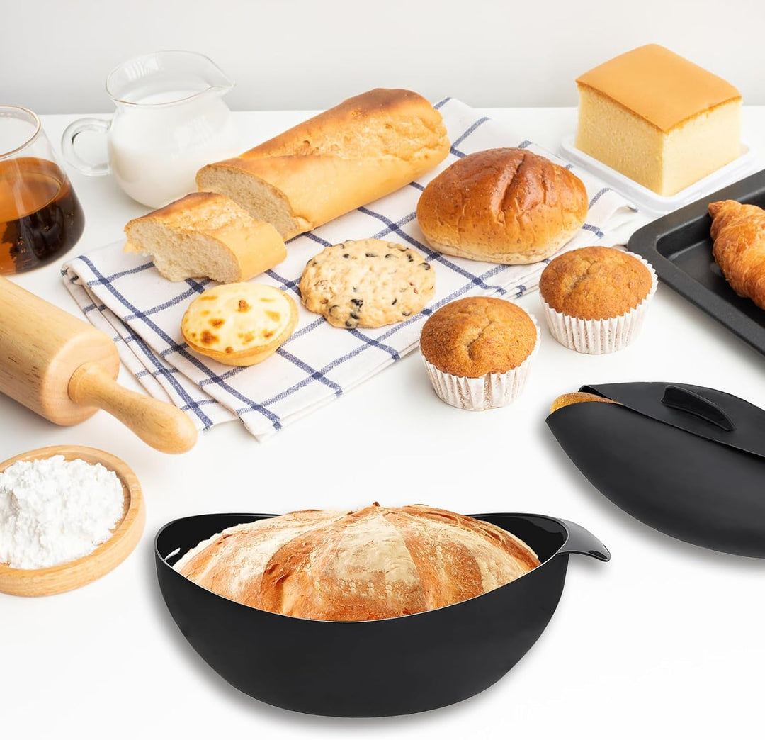 2 Stück 3 in 1 Silikon Brotform, Brotbackform Oval, Brotbackform Silikon, Klappbares Design, Geeigne