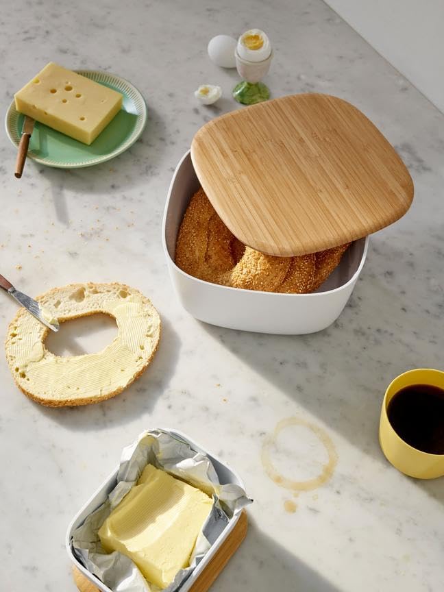RIG-TIG Brotkasten Box-IT - Aufbewahrungsbox für Brot, Brötchen, Kekse, Gebäck, Schneidebrett als De