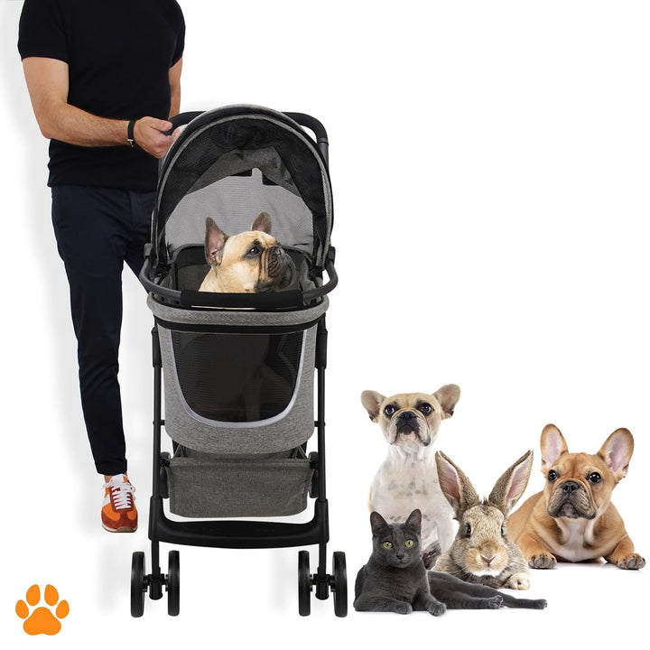 MY DUQUE – Modell CECE 2 in 1 Hundebuggy und Transportbox für Hunde | Faltbare Hundebox mit Extrakor