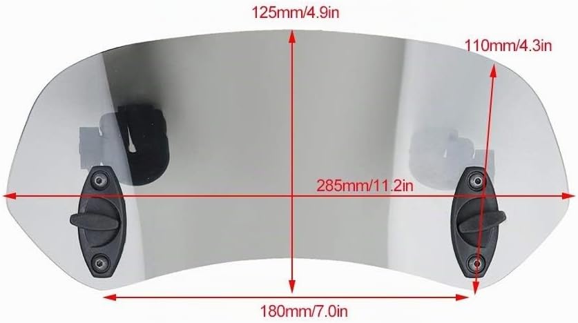 DEWIN Motorrad Windschild, Street Glide Special Windschild Motorrad Einstellbare Clip On Windschutzs