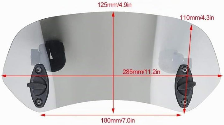 DEWIN Motorrad Windschild, Street Glide Special Windschild Motorrad Einstellbare Clip On Windschutzs