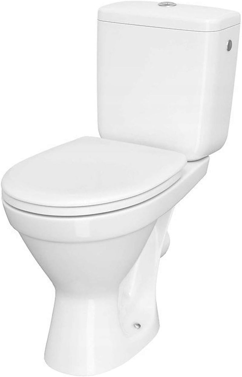 VBChome WC Toilette Stand Spülrandlos Keramik Komplett Set mit Spülkasten Funktion für waagerechten