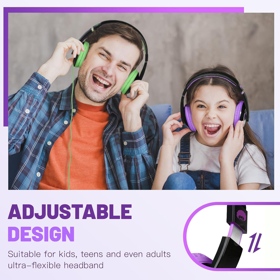 RockPapa Comfort Kinder Kopfhörer für Schule Jungen, Kopfhörer Kinder mit Kabel, Einstellbar, Stereo