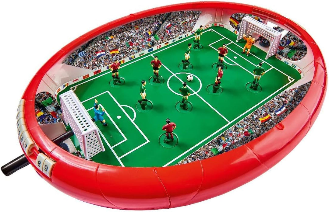 Noris 606178712 Fussball Arena, Der Tischfussball Spass für die ganze Familie, mit Toranzeige, Gesam