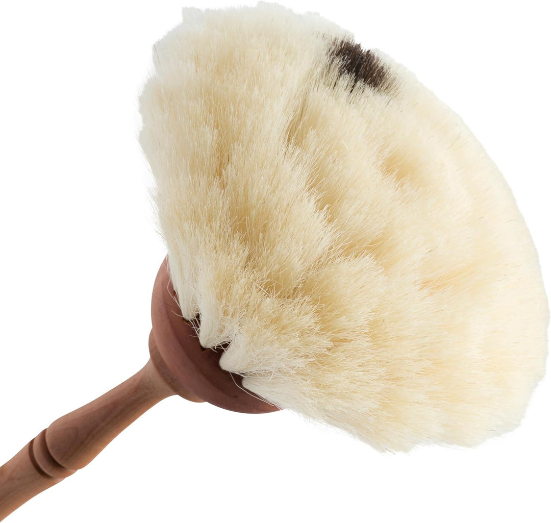 Staubwedel aus Ziegenhaar, 36 x 5,5 x 5,5 cm, Hellbraun.