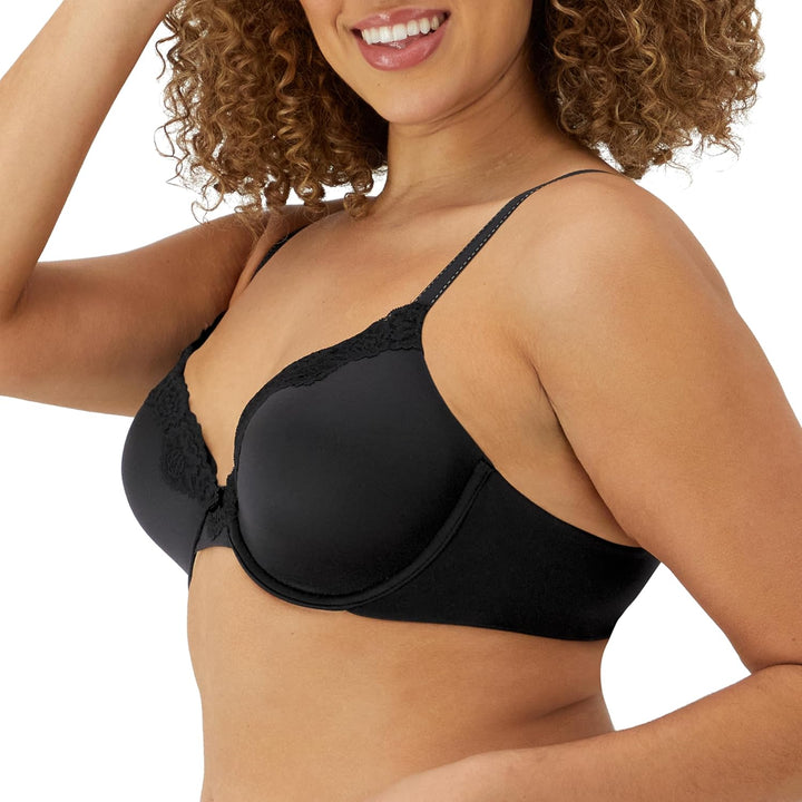 Maidenform Damen Comfort Devotion-Underwire Bügel-BH 75B Schwarz/Körbchen-futter, 75B Schwarz/Körbch