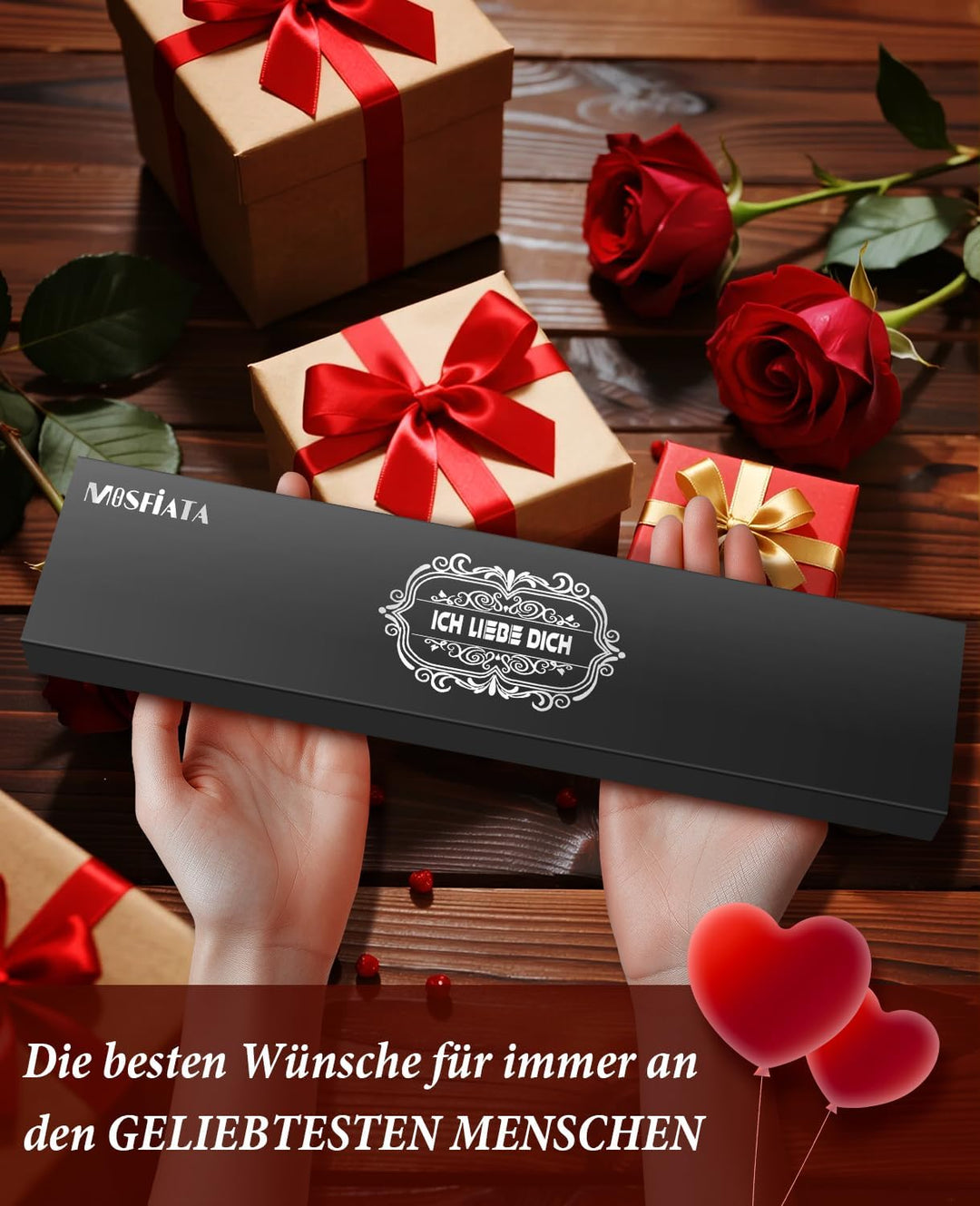 MOSFiATA Kochmesser Extrem Scharf Valentinstag Küchenmesser Geschenk für Männer, Deutsch EN 1. 4116