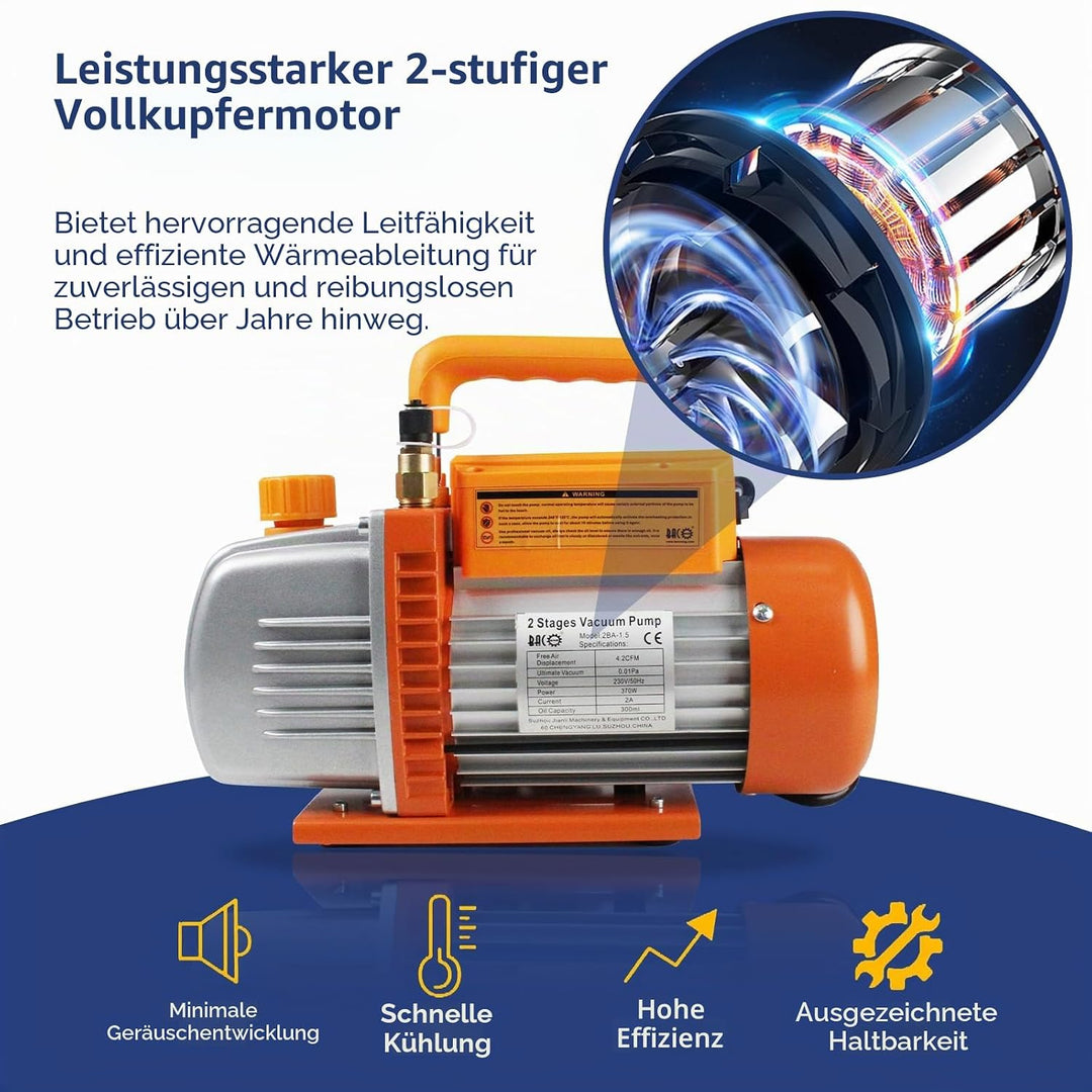 BACOENG 4.2CFM Zweistufige Vakuumpumpe