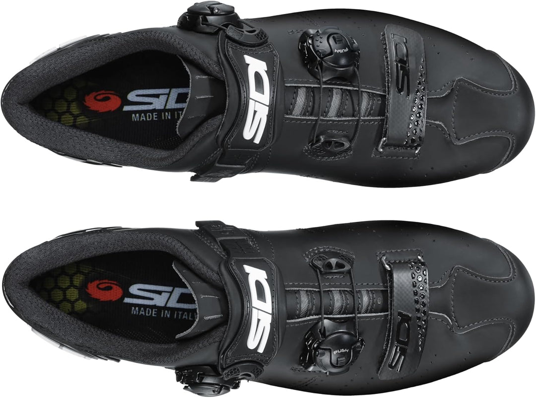 Sidi Ergo 5 Mega Fahrradschuhe für Herren, Herren, Weiss SCHWARZ 47 EU Mattschwarz, 47 EU Mattschwar
