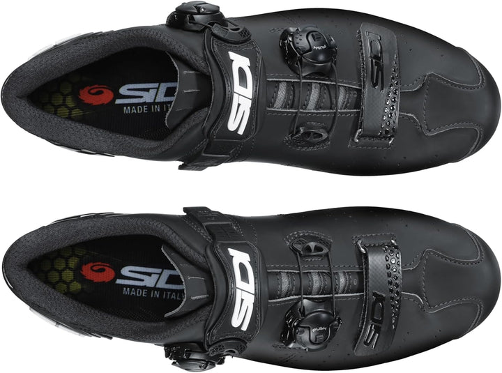 Sidi Ergo 5 Mega Fahrradschuhe für Herren, Herren, Weiss SCHWARZ 47 EU Mattschwarz, 47 EU Mattschwar